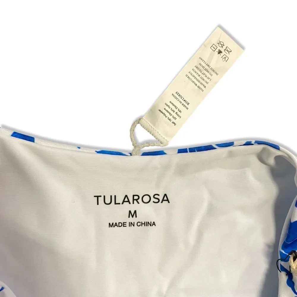 Tularosa Mar Blue White Bikini bottoms Swimwear separate Revolve NWT M